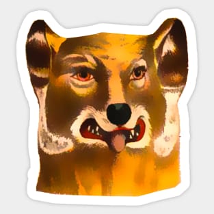 Stunned feline mask Sticker